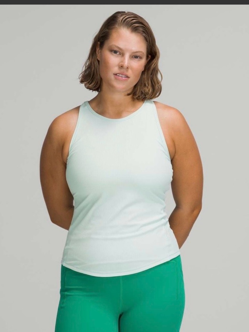lululemon athletica Light Mint Ribbed High-Neck Tank